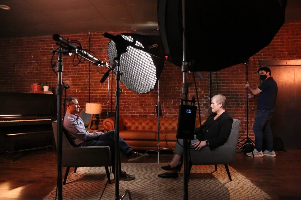 Interview being filmed for Hydra training content